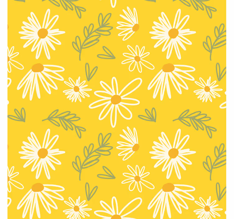Texture coasters daisy floral design - TenStickers