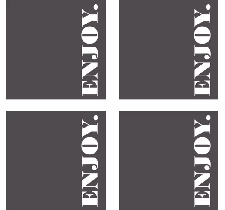 Dark gray textured beer mats enjoy - TenStickers