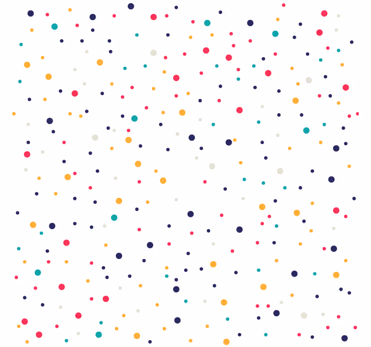Texture coasters in colorful dot pattern - TenStickers