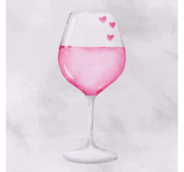Personalisable coasters heart adorned glass - TenStickers
