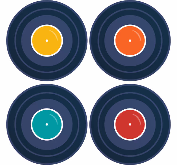 Geek coasters colorful vinyl inspiration - TenStickers