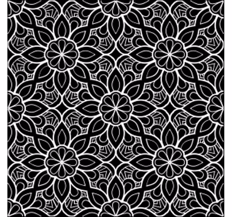 Texture coasters with intricate floral design - TenStickers