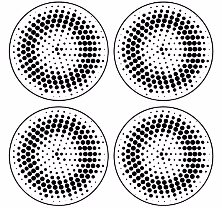 Texture coasters dotted pattern coasters - TenStickers