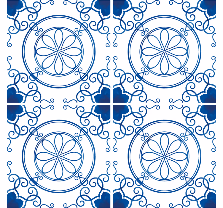 Texture coasters with detailed floral designs - TenStickers