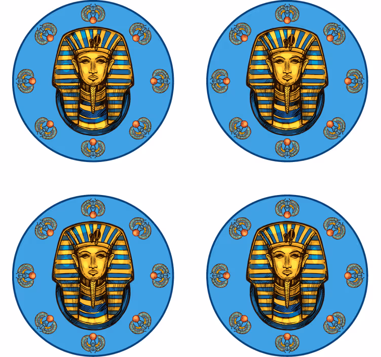 Geek coasters egyptian pharaoh portrait - TenStickers