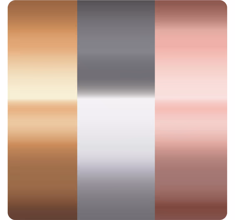 Texture coasters with metallic gradient stripes - TenStickers
