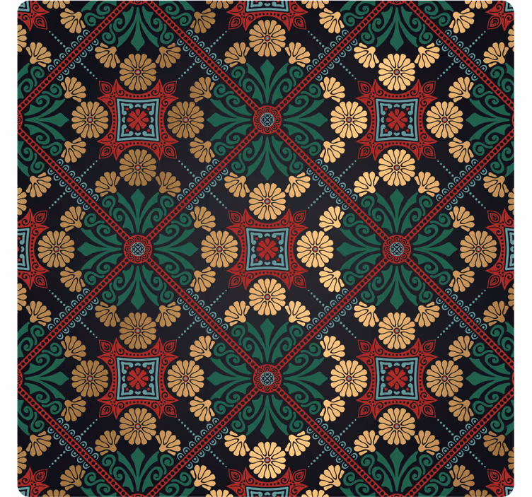 Texture coasters floral patterned decorative sheet - TenStickers