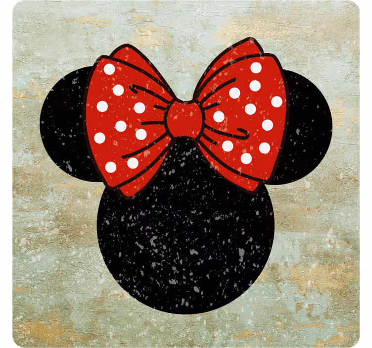Geek coasters polka dot bow pattern - TenStickers