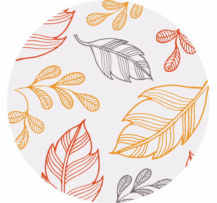 Texture coasters with layered leaf designs - TenStickers