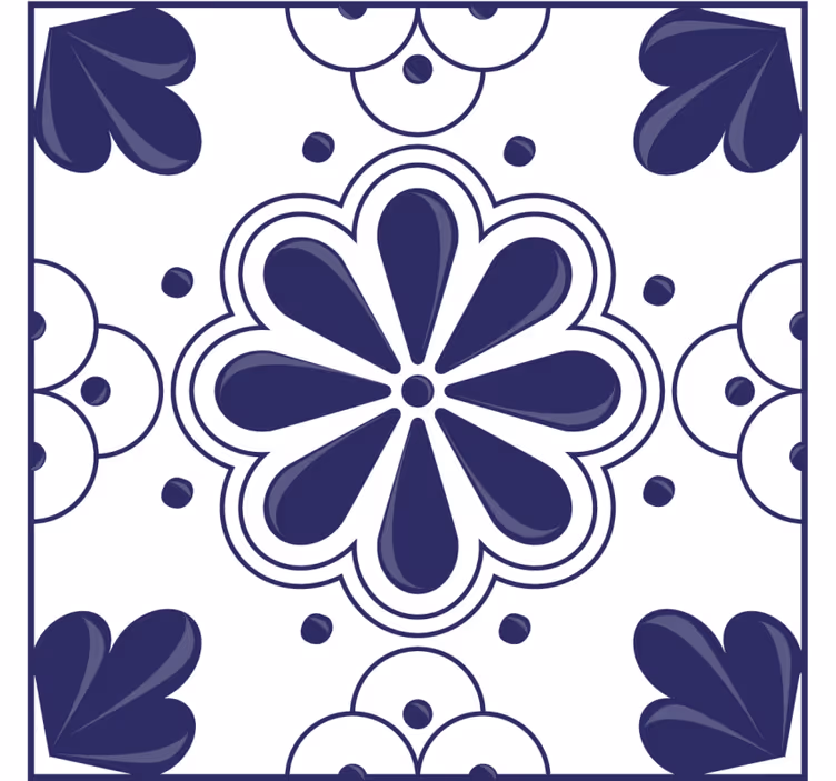 Texture coasters floral shape design - TenStickers