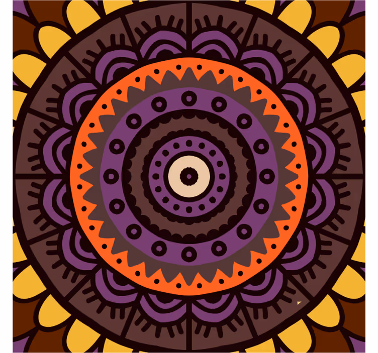 Texture coasters with intricate circular design - TenStickers