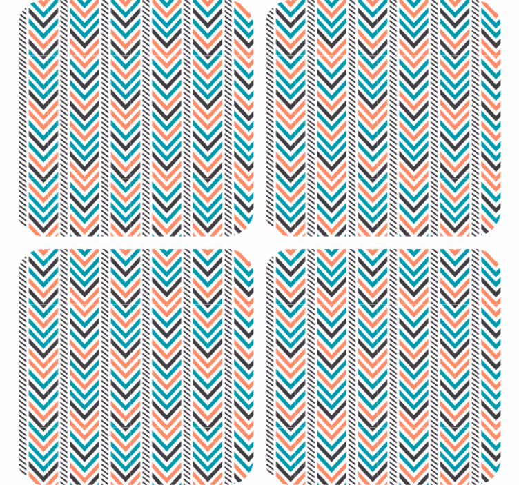 Texture coasters chevron pattern essentials - TenStickers