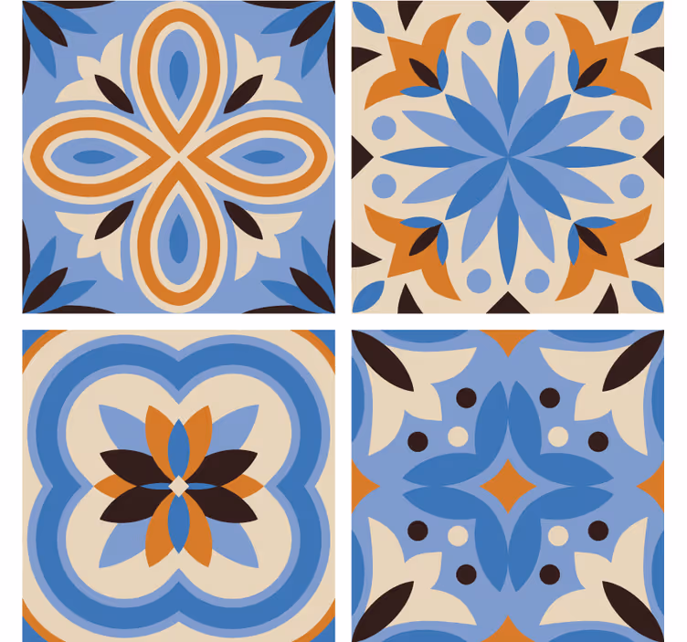 Texture coasters with intricate floral designs - TenStickers