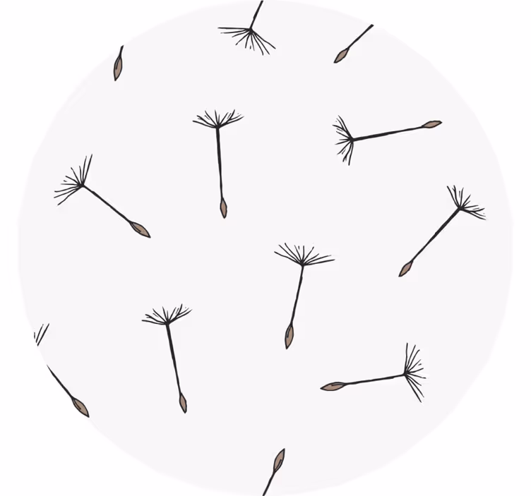Texture coasters with delicate seed design - TenStickers