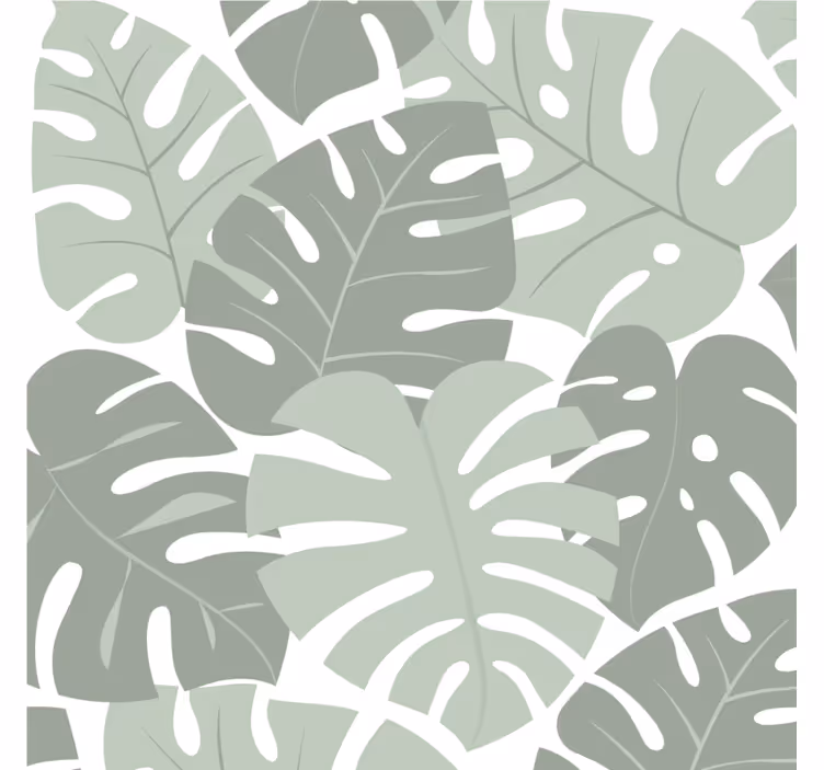 Texture coasters with leafy monstera patterns - TenStickers