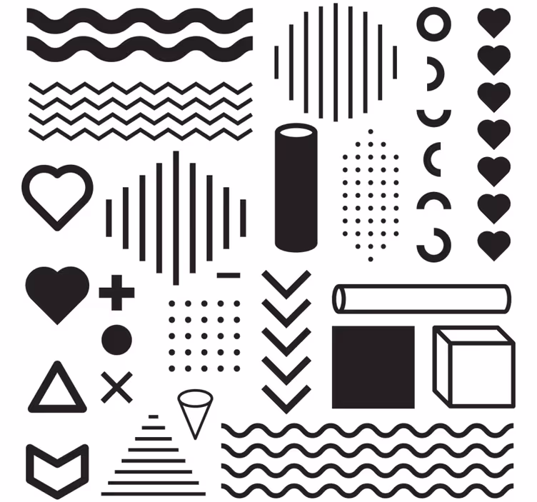 Texture coasters geometric shape discovery - TenStickers