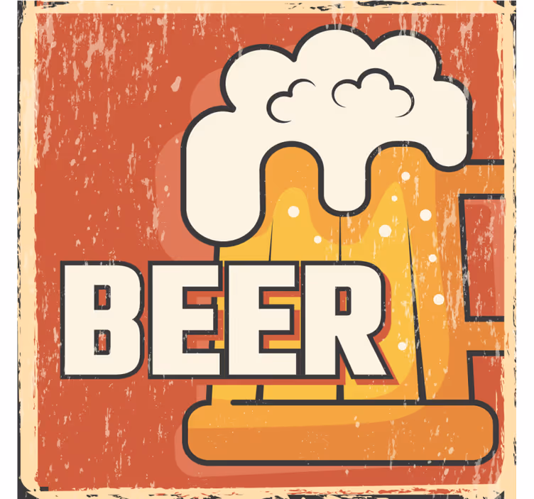 Beer mats with beer mug design - TenStickers