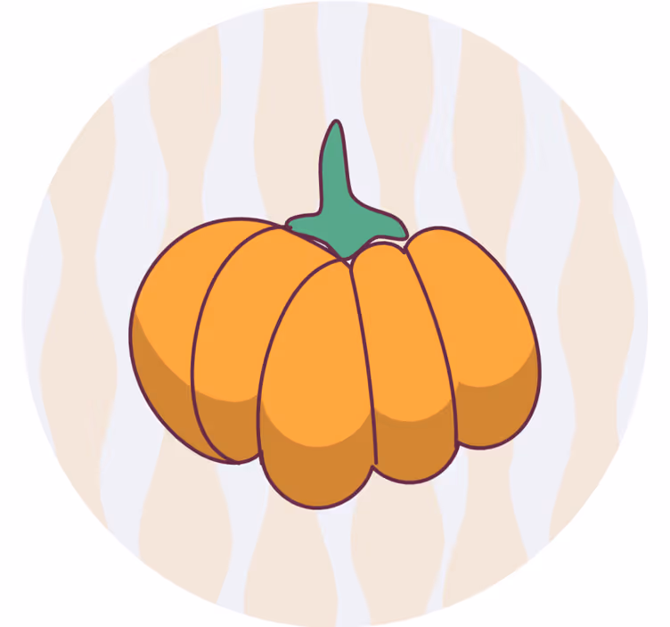 Halloween coaster in a stylized pumpkin shape - TenStickers