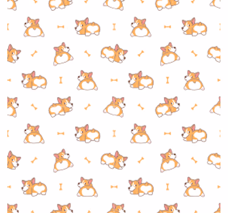 Geek coasters playful corgi design - TenStickers