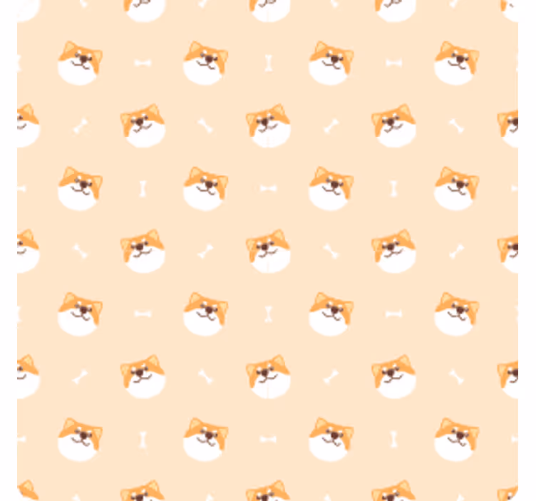 Modern coasters with cheerful dog faces design - TenStickers