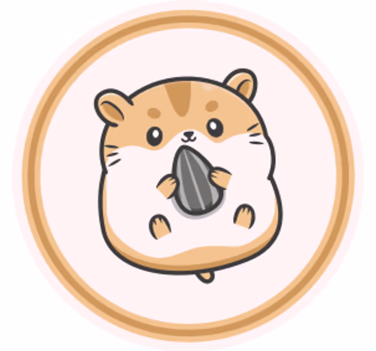 Geek coasters cute hamster with seed design - TenStickers