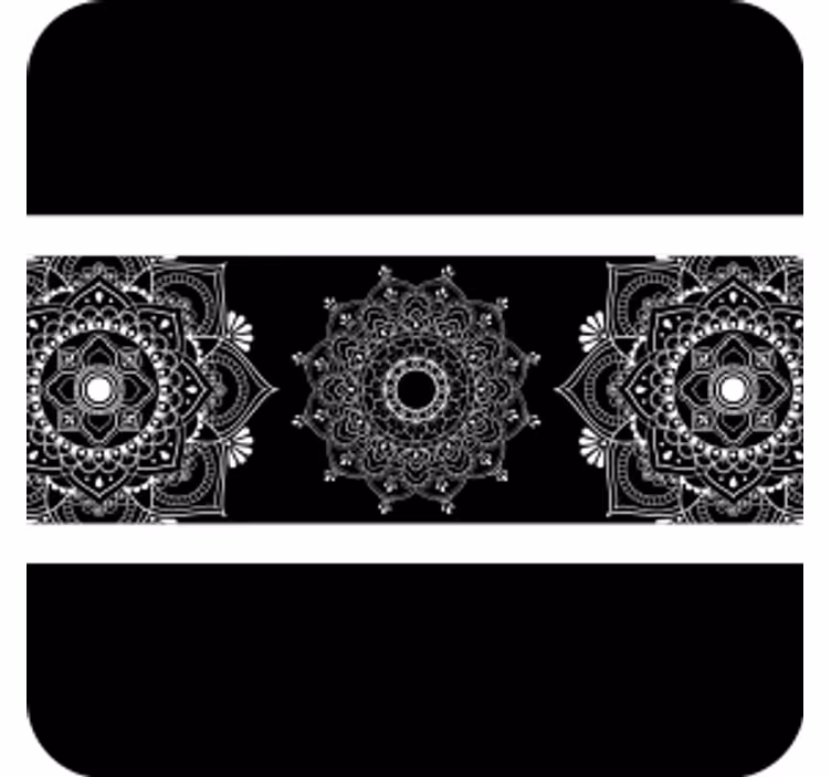 Texture coasters with intricate mandala design - TenStickers