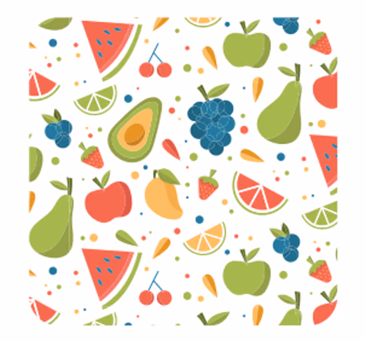 Modern coasters with lively fruit design - TenStickers
