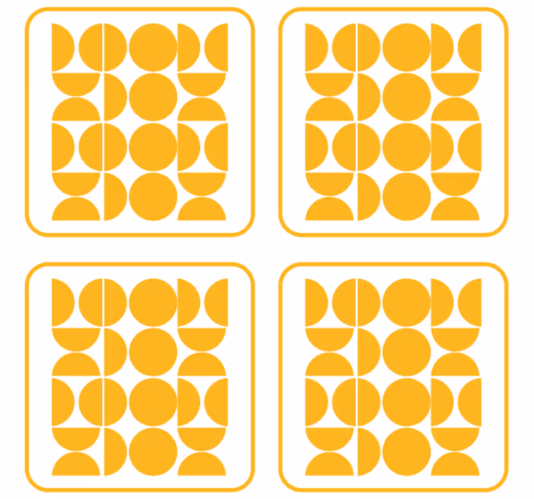 Texture coasters with geometric shape designs - TenStickers