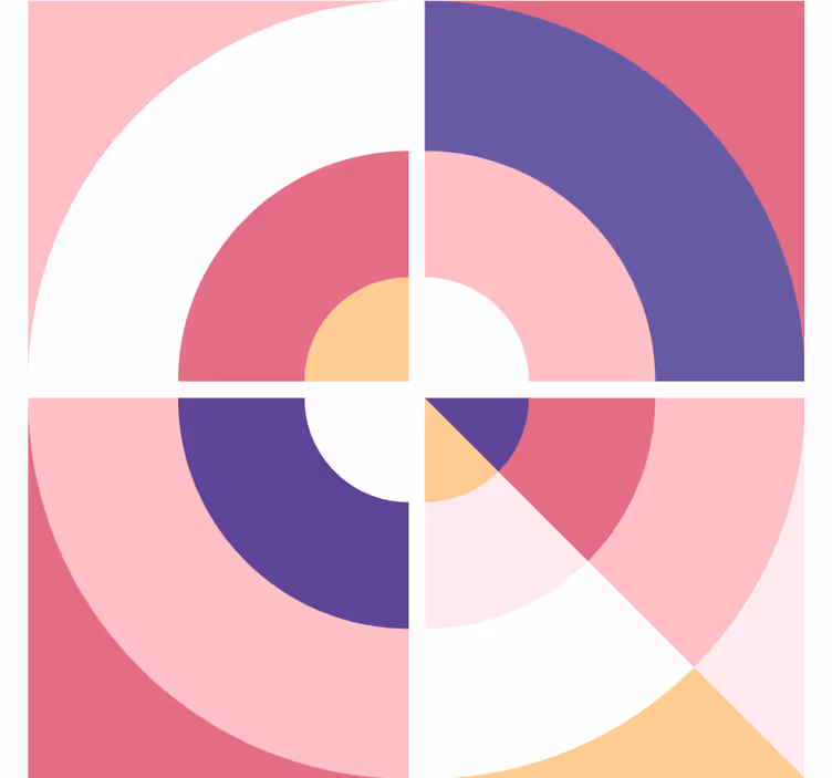 Modern coasters with colorful geometric shapes - TenStickers