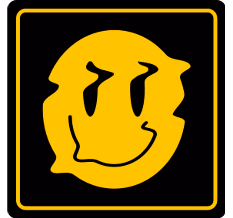 Geek coasters smiley face icon coasters - TenStickers