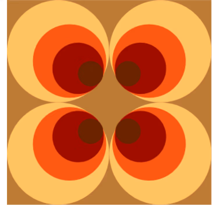 Texture coasters circular warm gradient design - TenStickers