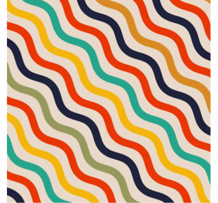 Texture coasters colorful wavy pattern - TenStickers