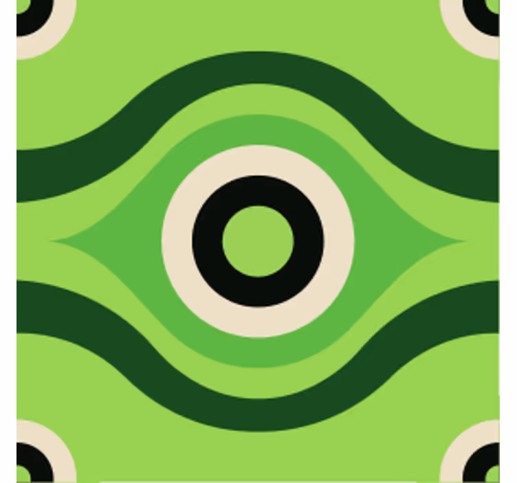Texture coasters wavy green pattern - TenStickers