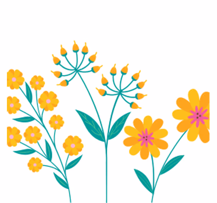 Vibrant blossom composition beer mats - TenStickers