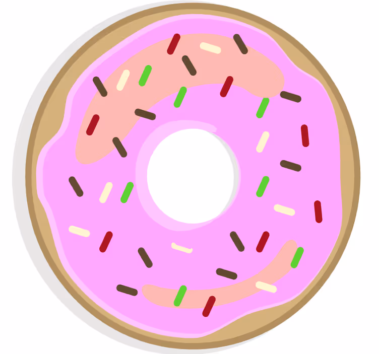 Geek coasters pink frosted dessert - TenStickers