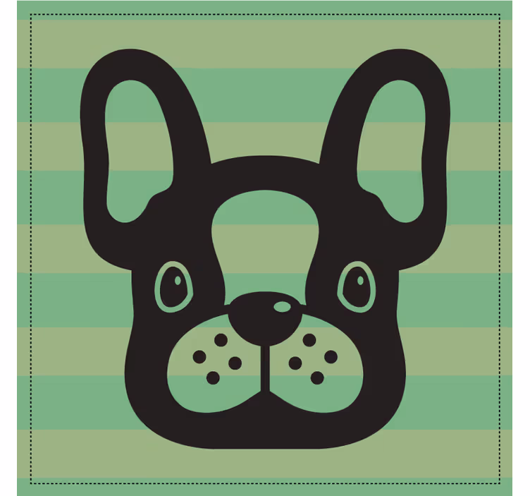 Modern coasters french bulldog design - TenStickers