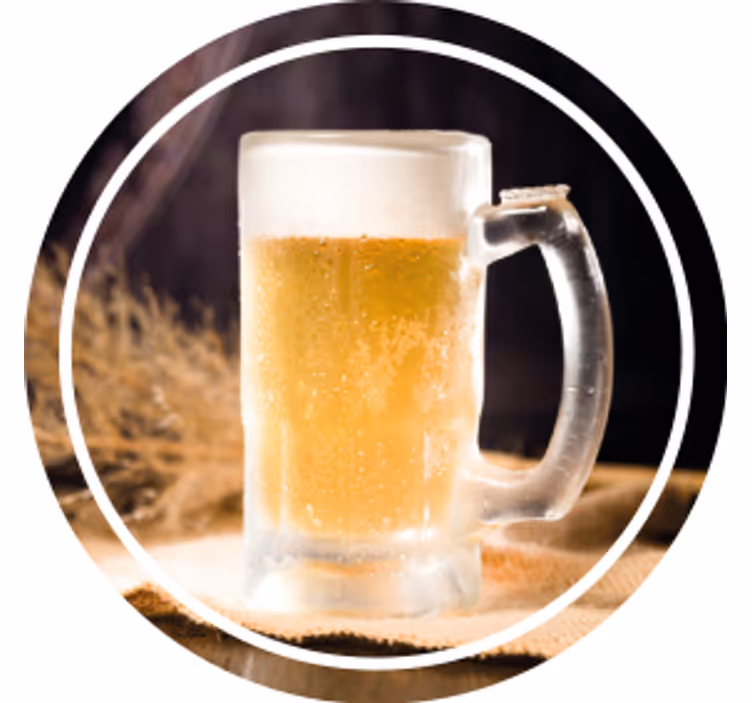 Beer mats with chilled mug and foam - TenStickers