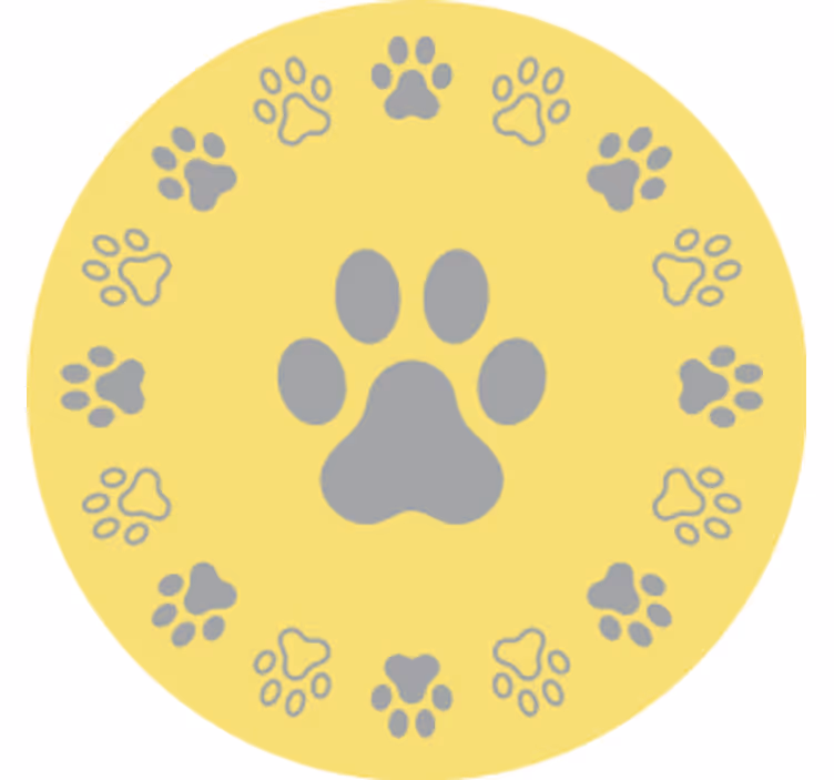Modern coasters with paw print design - TenStickers