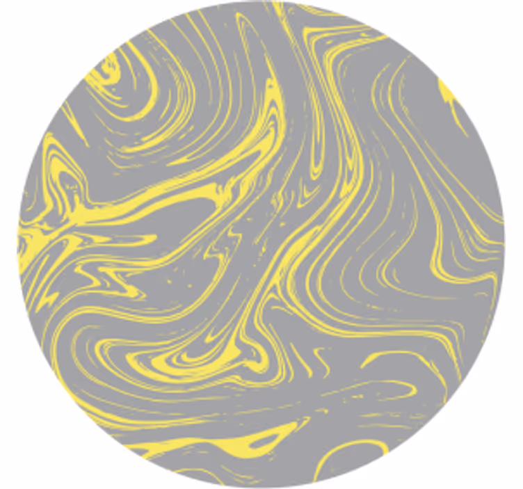 Texture coasters with swirling yellow patterns - TenStickers