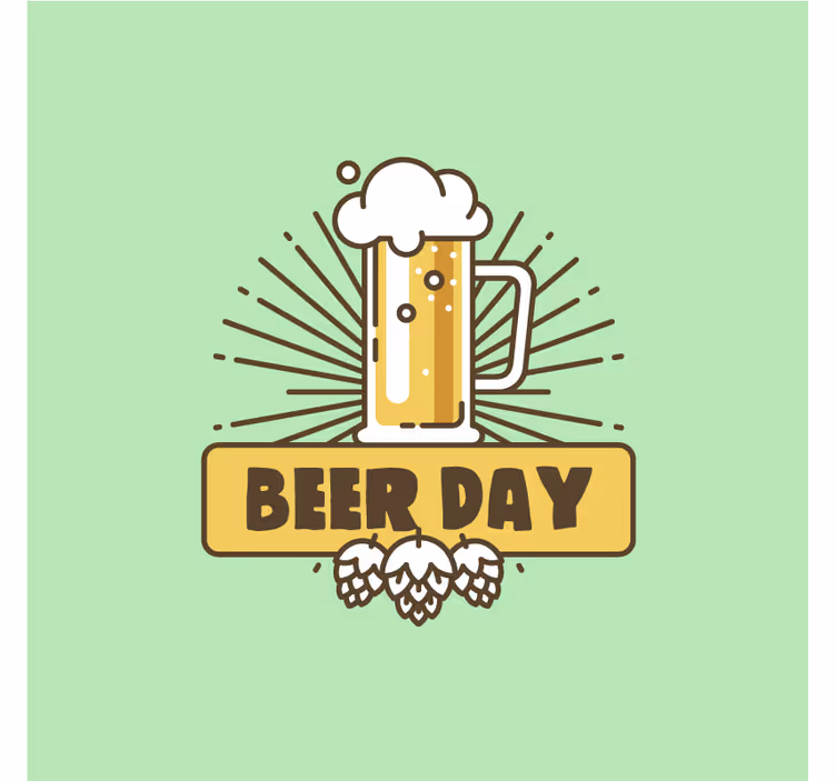 Beer mats beer mug celebration - TenStickers