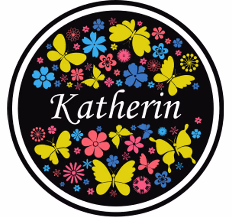 Personalisable coasters floral butterfly design - TenStickers