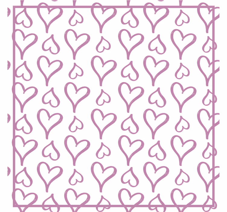 Hearts Patterned Print modern coasters - TenStickers
