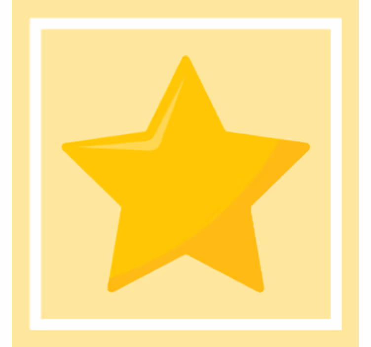 Modern coasters in bold yellow star shape - TenStickers