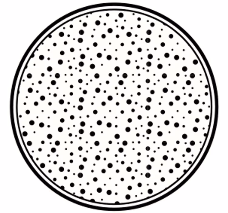 Texture coasters black dot design - TenStickers