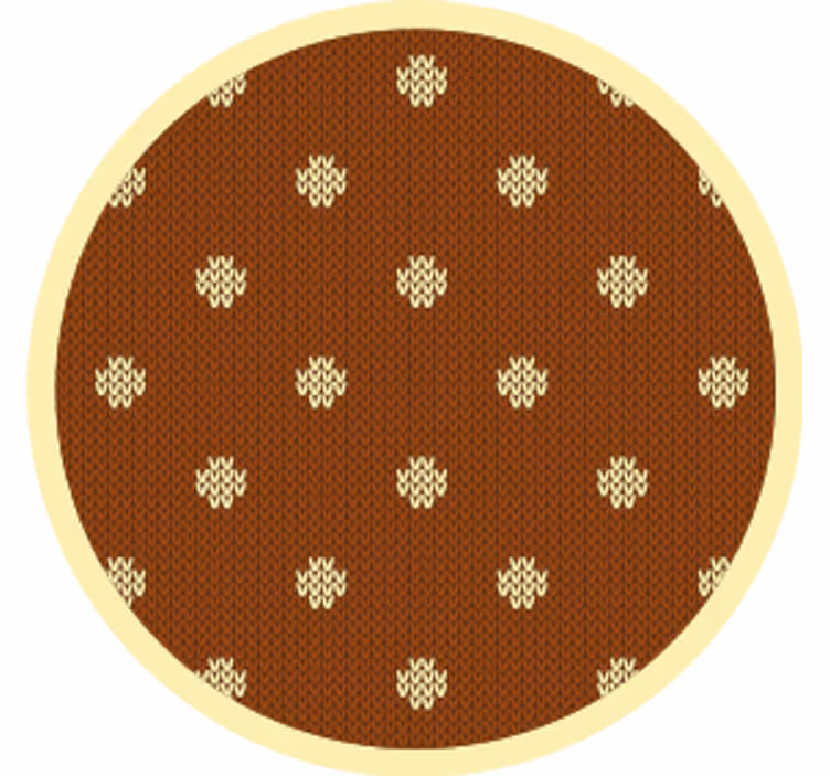 Texture coasters in textured brown polka dots - TenStickers