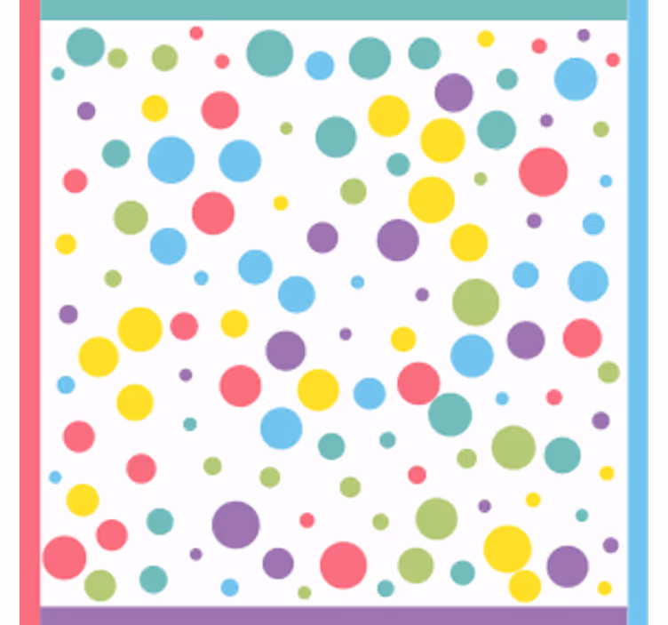 Modern coasters colorful polka dot design - TenStickers