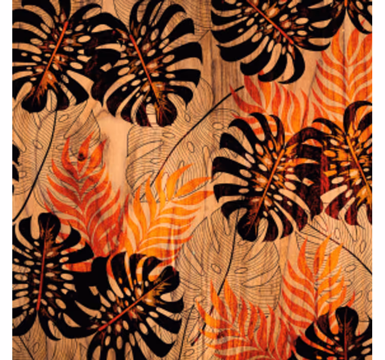 Texture coasters tropical foliage design - TenStickers