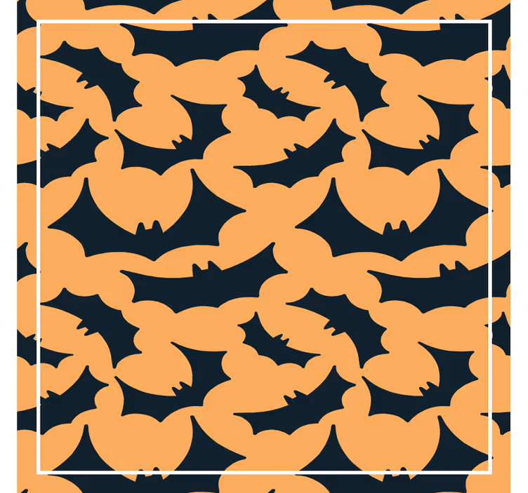 Halloween coaster with bat pattern design - TenStickers