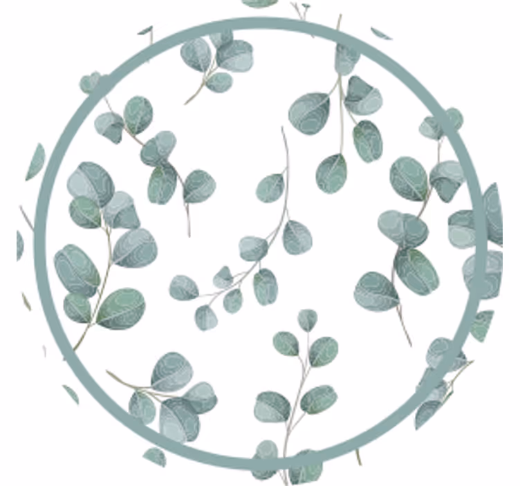 Texture coasters eucalyptus leaf design - TenStickers