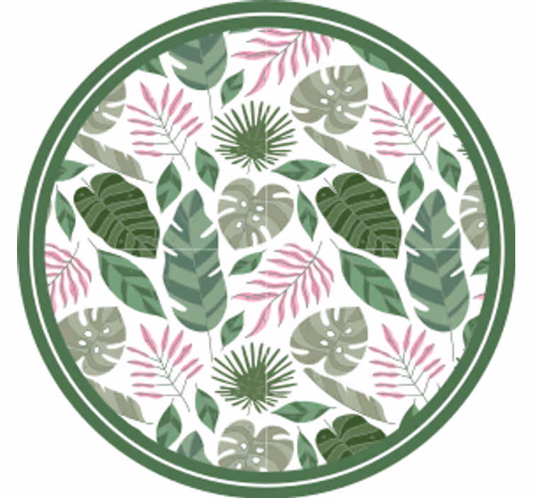 Tropical leaf design beer mats - TenStickers